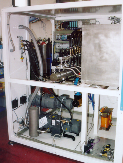 PC216 plasma desmearing system open panel side view historic photo